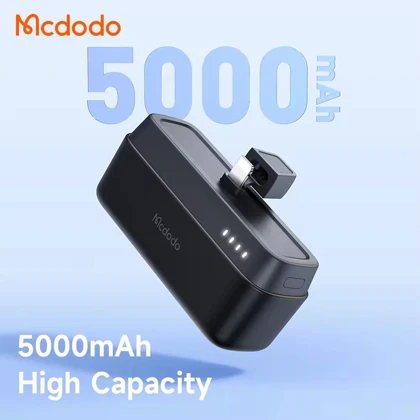 مینی پاور بانک 5000 فست شارژ لایتنینگ 20 وات و هولدر موبایل مک دودو MC-628