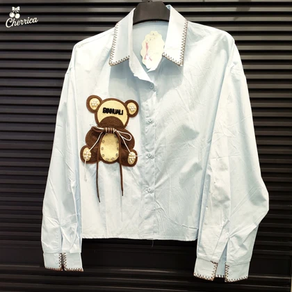 شومیز باکسی عروسکی وارداتی دخترانه کد 35