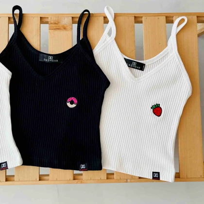 کراپ تاپ زنانه پنبه‌ای فانتزی - کد 947