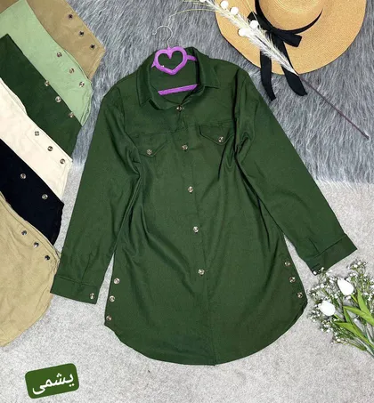 مانتو کتان بغل دکمه کد 76011