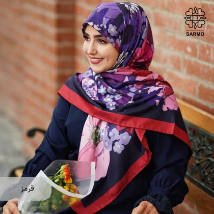 روسری ابریشم کجراه گلبهار