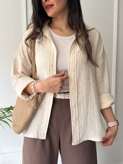 مانتو شومیزی پاستیلی میلانی