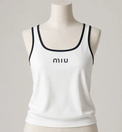 کراپ تاپ زنانه وارداتی فری سایز Miu Miu پارچه کبریتی در 4 رنگ