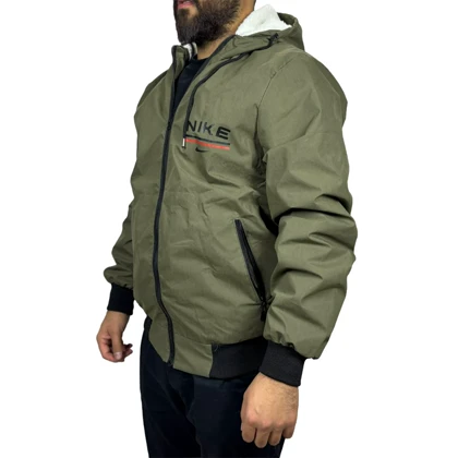 کاپشن بره ای ضد آب سبز ارتشی