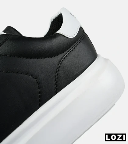 کفش کتانی مردانه مشکی سفید BERSHKA مدل 7599