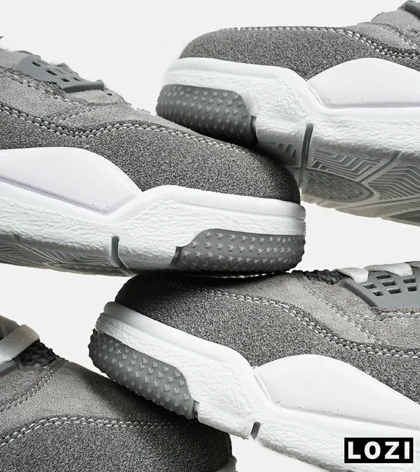 کتانی ساق‌دار زنانه و مردانه طوسی Nike air jordan 4 مدل 6467