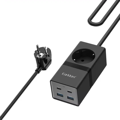 چندراهی برق ارلدام Earldom مدل ES-SC21 توان 2400 وات یک سوکت و 4 پورت