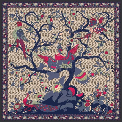 روسری نخ پنبه سیمرغ
