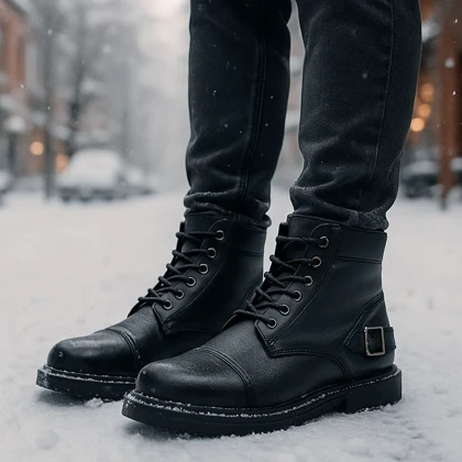 نیم بوت مردانه مشکی مدل Farnod