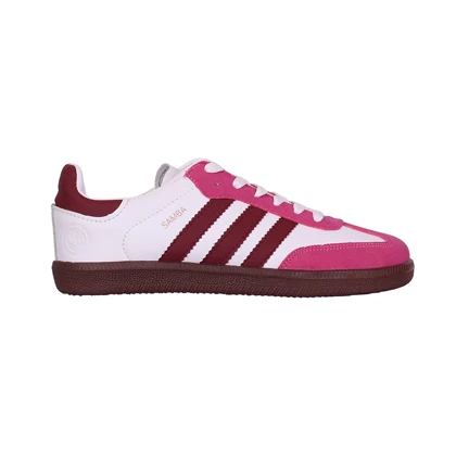 کتانی آدیداس مدل samba-سفید سرخابی کد 1120