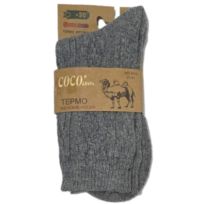 جوراب بافت ساق بلند زنانه پشم شتر برندcoco&hana