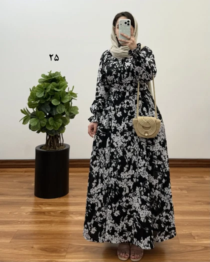 پیراهن سوپر کلوش الیزه مدل نگار