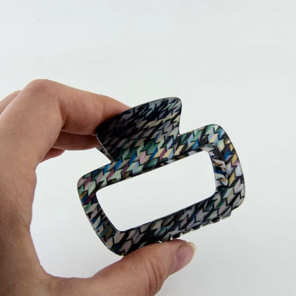 کلیپس زنانه مدل مستطیلی طرح دار