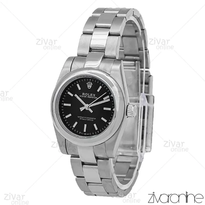 ساعت رولکس اویستر پرپچوال زنانه نقره ای صفحه مشکی 106889