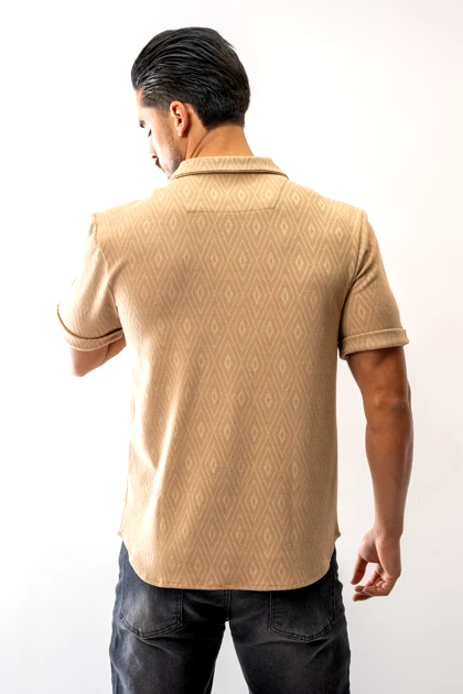 پیراهن آستین کوتاه یقه انگلیسی مردانه