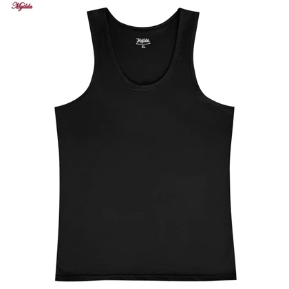 زیرپوش رکابی مردانه ماییلدا مدل پنبه‌ای مشکی کد 4712-2 بسته 2 عددی