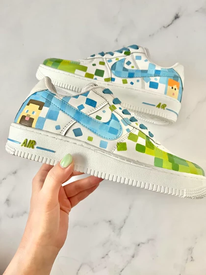کفش اسپرت nike air forceبا طرح ماینکرافت کد 42916