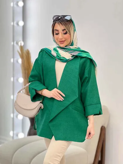 مانتو دو جیب نما پایین هلال
