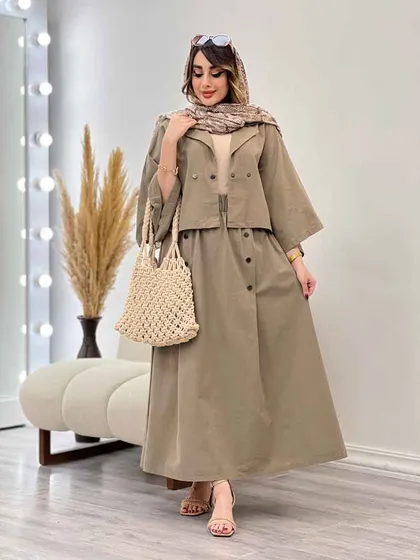 ست کت پانچ و دامن
