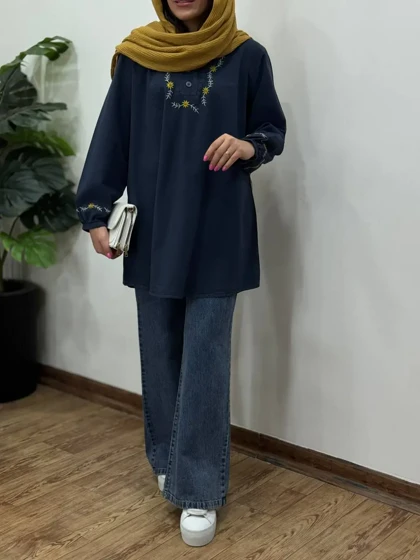 مانتو لینن گلدوزی سرنا