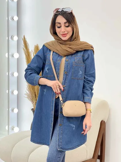 مانتو جین بغل سه دکمه کایلا
