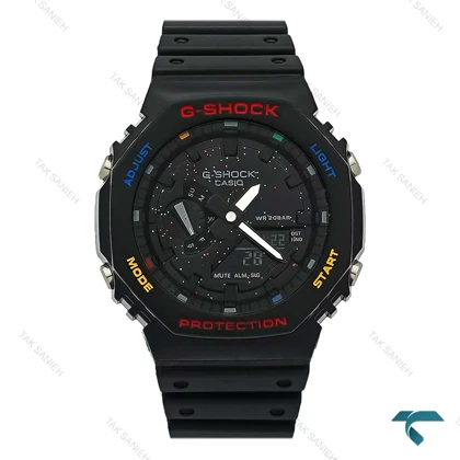 جی شاک GA2100 مردانه مشکی صفحه آبرنگی GShock-8385-G
