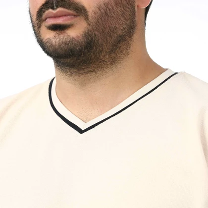 تیشرت آستین کوتاه یقه هفت مردانه کاکتوس مدل 26125411