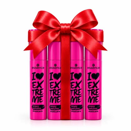 پکیج 4 تایی ریمل صورتی حجم‌دهنده اسنس Essence مدل I Love Extreme Crazy Volume حجم 12 میل-کپی