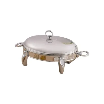 سوفله بیضی کوچک نقره ای مدل پافیلی