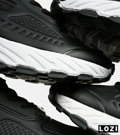 کفش کتانی مردانه مشکی سفید SKECHERS water repellent