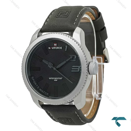 ساعت مردانه نیوی فورس NF9202 طوسی بند جیر NaviForce-7340-G