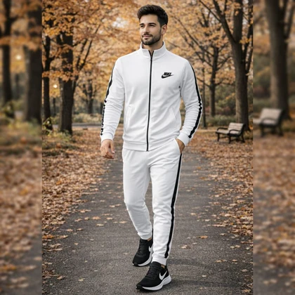 پکیج ست سویشرت شلوار مردانه نایک مدل Madio + کفش ورزشی مردانه Nike مدل Tigo زیره سفید