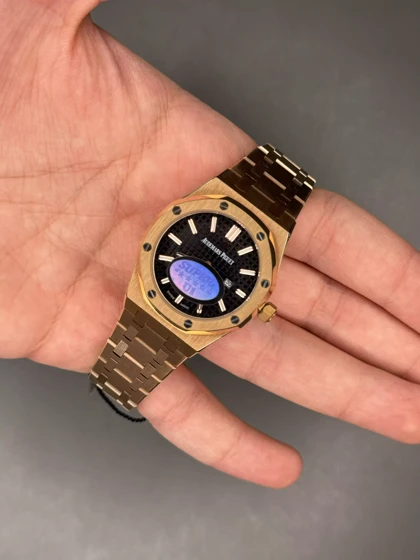 ساعت مچی اودمار پیگه بند رزگلد صفحه مشکی Audemars Piguet