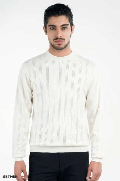 بافت مردانه یقه گرد کلاسیک