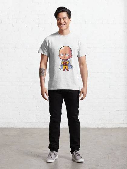 تیشرت مرد تک مشتی | تیشرت One Punch Man طرح Saitama One Punch-Man کد 123980