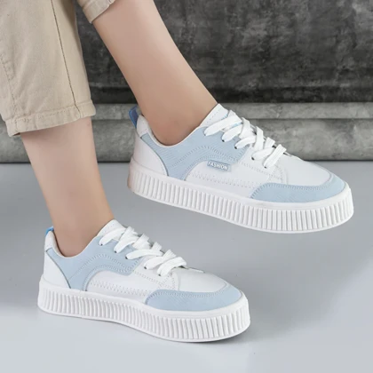 کفش و کتانی زنانه و دخترانه مدل فشیون FASHION رنگ سفید آبی