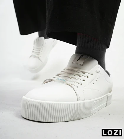 کفش اسنیکرزمردانه سفید آبی BERSHKA