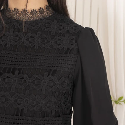 بلوز گیپور آستین حریر TAFFETA