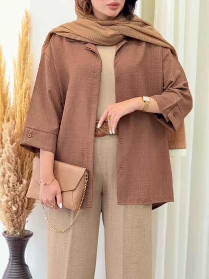مانتو دکمه مخفی سوزان