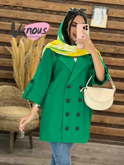 مانتو لینن کتی هشت دکمه