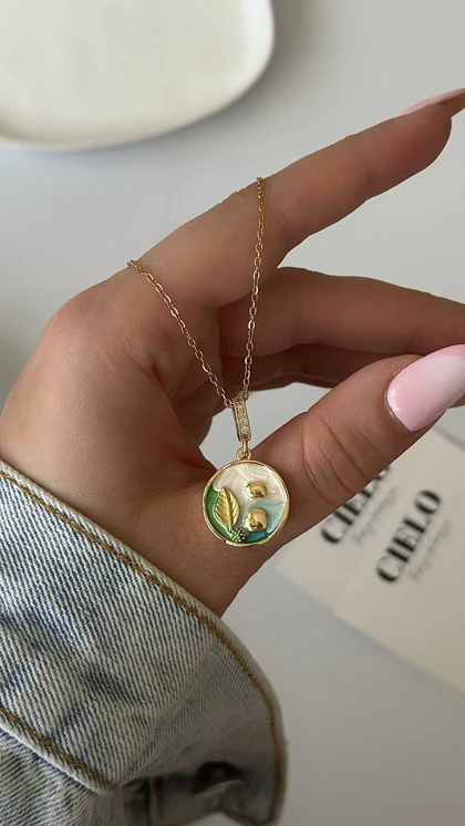 گردنبند مینا کاری