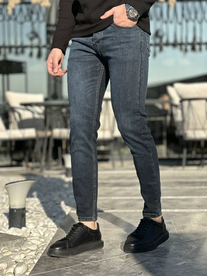 شلوار جین سورمه ای کد p212