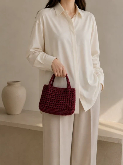 کیف دستی مکرومه 4641