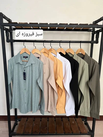 پیراهن ساده استین بلند پنبه کد 2475
