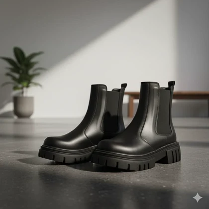 نیم بوت زنانه چلسی دوطرف کش-مشکی