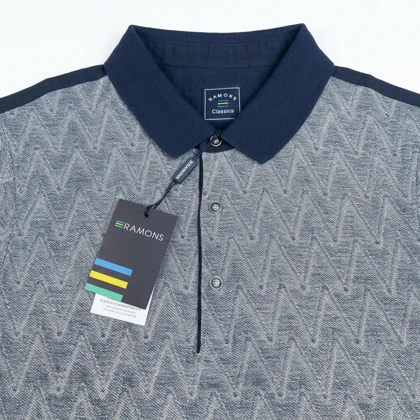تیشرت طرح زیگزاگی لینن مردانه برند Ramons