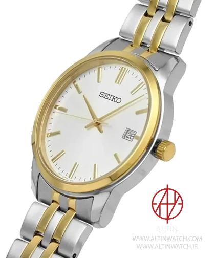 ساعت مچی مردانه سیکو (Seiko) مدل SUR402P1 (کوارتز، استیل دو رنگ، شیشه سافایر، تقویم‌دار)