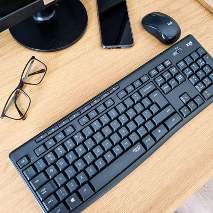 ست موس و کیبورد بی سیم بی صدا لاجیتک MK295