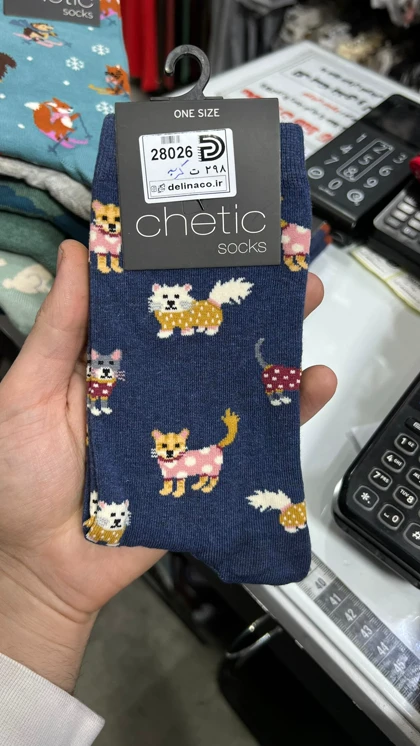 جوراب چتیک ساق‌دار زنانه طرح دار chetic