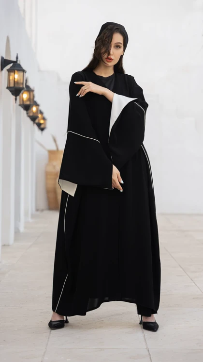 عبا مغزی دوزی سفید